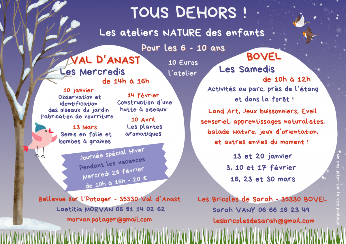 Les ateliers Tous Dehors 100% NATURE